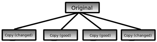 Many copies were made from the originals.