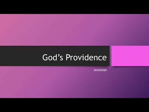 God's Providence in Jeremiah